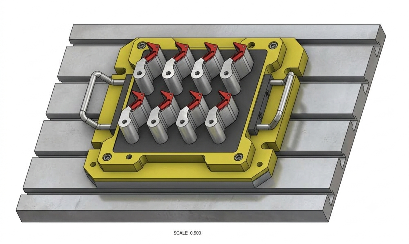 CNC Multi-Cavity Machining Fixture